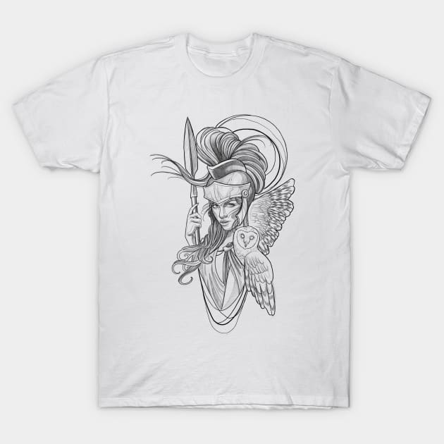 Athena goddess T-Shirt by LecoLA